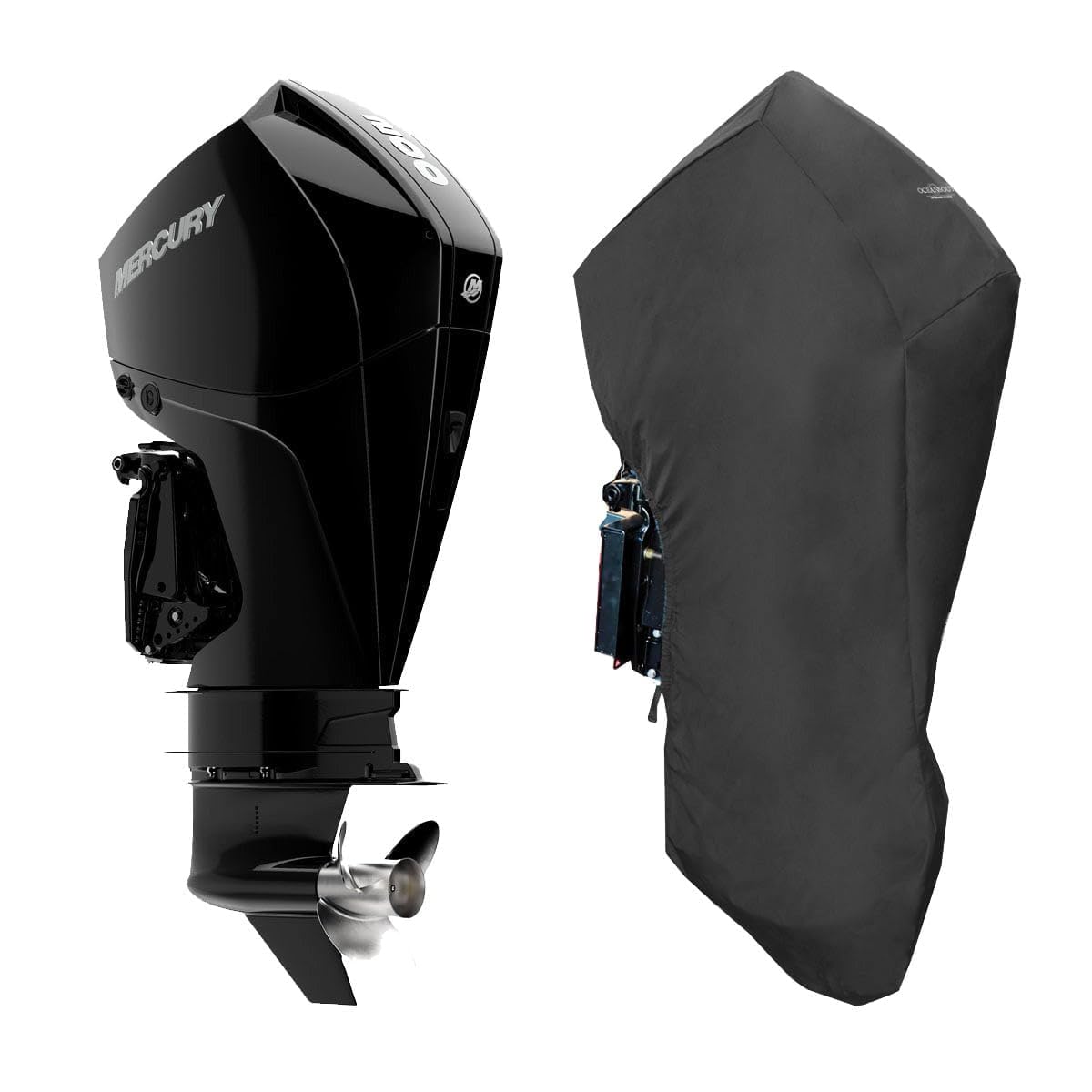Oceansouth Custom Fit Full Covers for Mercury Outboard Engine (175-225HP/PROXS 4STR V6 3.4L(from 2018 up to 2024), Leg Length:20