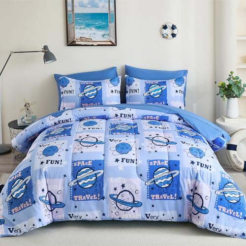 Drucon Kids Space Comforter Set Twin 6-Piece Bedding