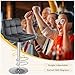 DUMOS Bar Stools Set of 4, 24 inch Counter Height Bar Stools, Upholstered Modern Kitchen Barstools with Metal Base, PU Leather Saddle Stools for Kitchen Island, Black
