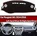 Produktbild ACYCY Car Dashboard Mat for Peugeot 301 2014-2016,Auto Dashboard Cover Mat Pad Anti-Uv Sun Shade Instrument Cover Carpet Car Styling Accessories Lhd RHD,Black(Red Edge),Right Hand Driver