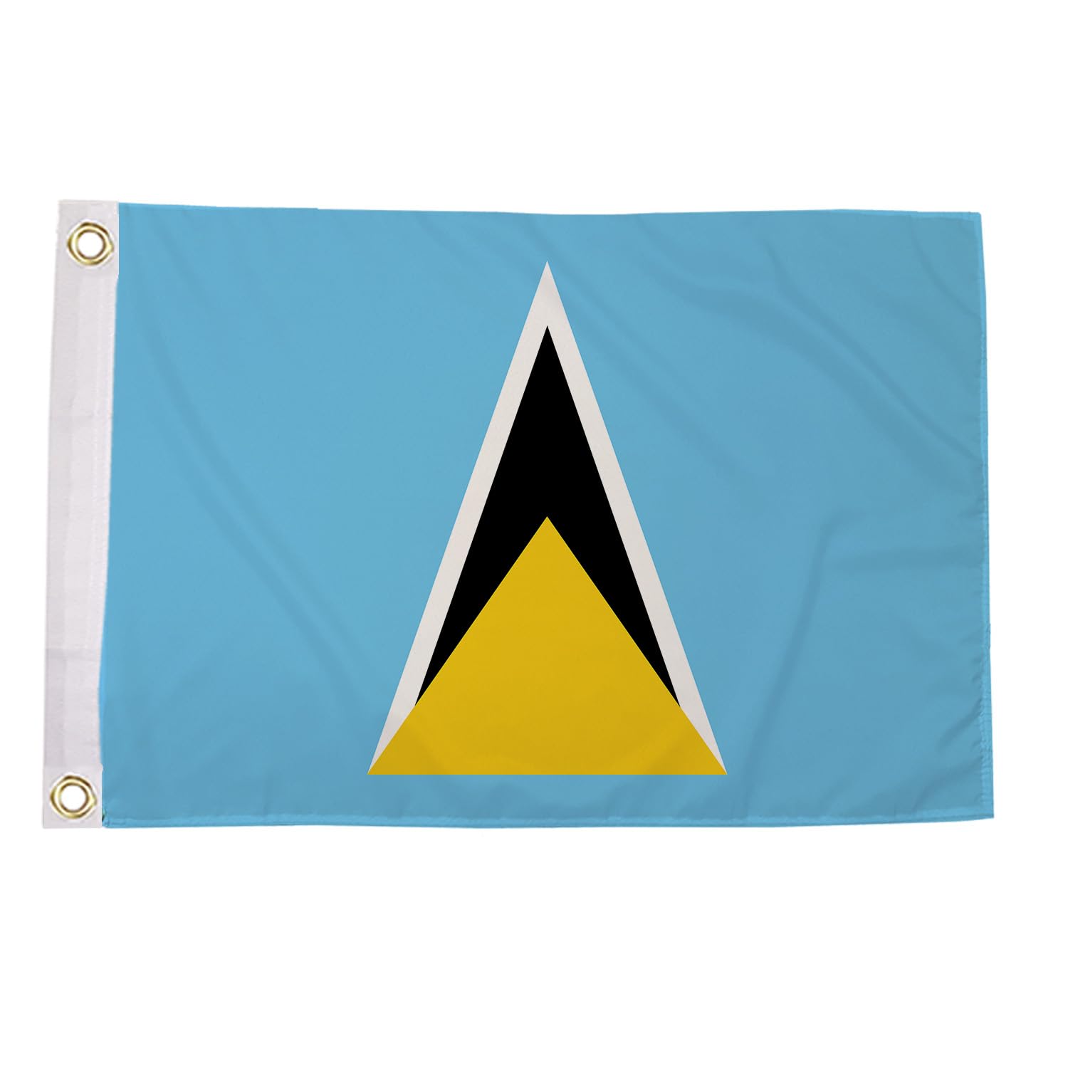 Flagtex Saint Lucia Flag 18x12 Inch, Eyelets, Small National Polyester Flag — image 1