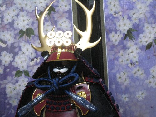 Amazon | 10号真田幸村の鎧飾り（翠鳳） 桜押花二曲屏風◇五月人形◇大