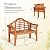 Tangkula Folding Outdoor Eucalyptus Wood Bench, 49” Large Foldable Solid Wood Garden Park Bench, 2-Person Loveseat Chair for Entryway, Deck, Porch, Poolside & Balcony