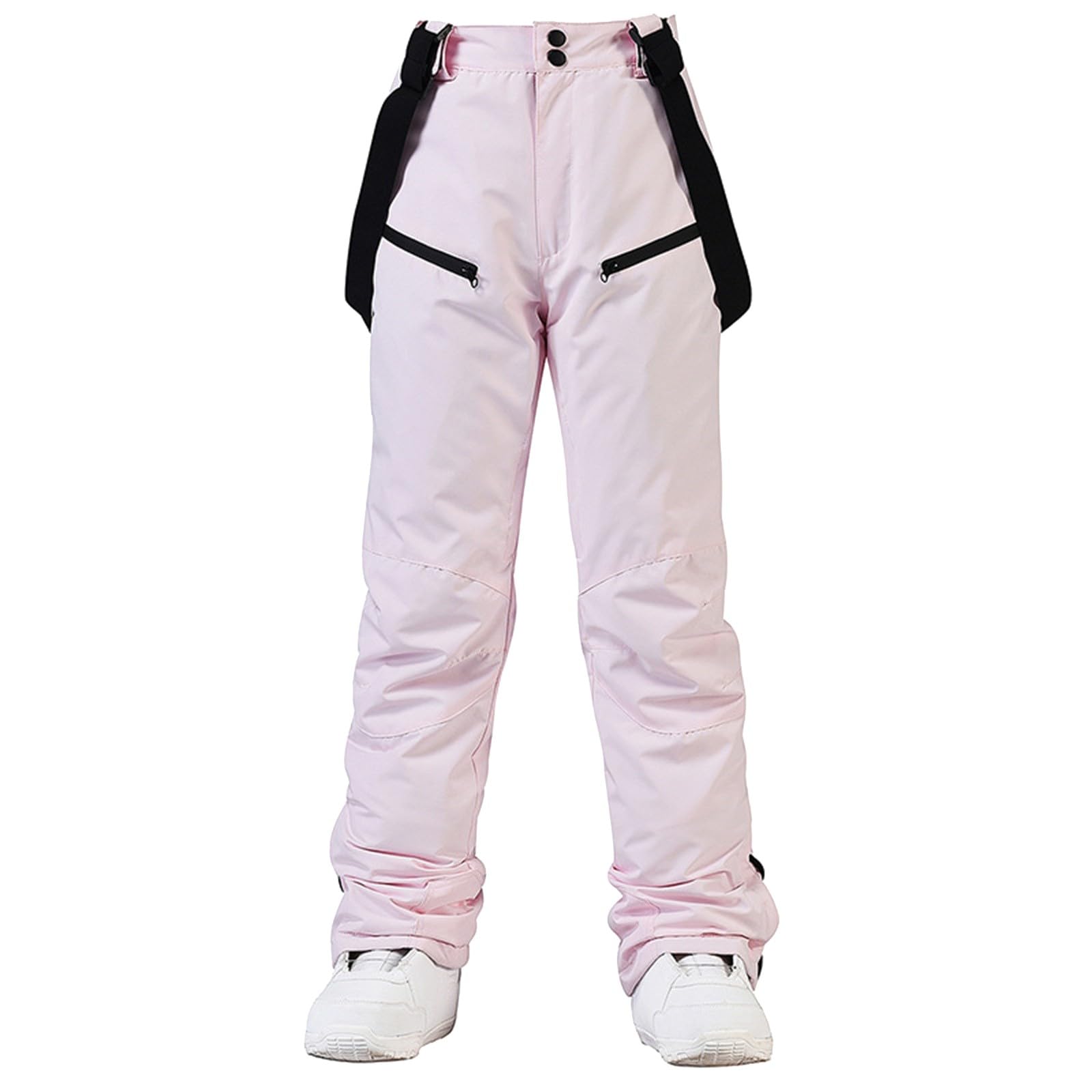 Générique Legging De Grossesse isolée pour Femme, Pantalon à Bretelles Couleur Unie Abdominale (Pink, XXXL)