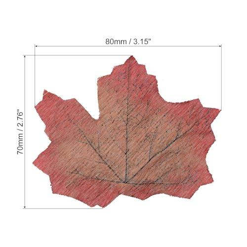 PATIKIL Artificial Leaves, 500 Pcs Fall Maple Autumn Fake Leaf for Wedding Party Thanksgiving Halloween Decoration, Coffee Red - Image 2
