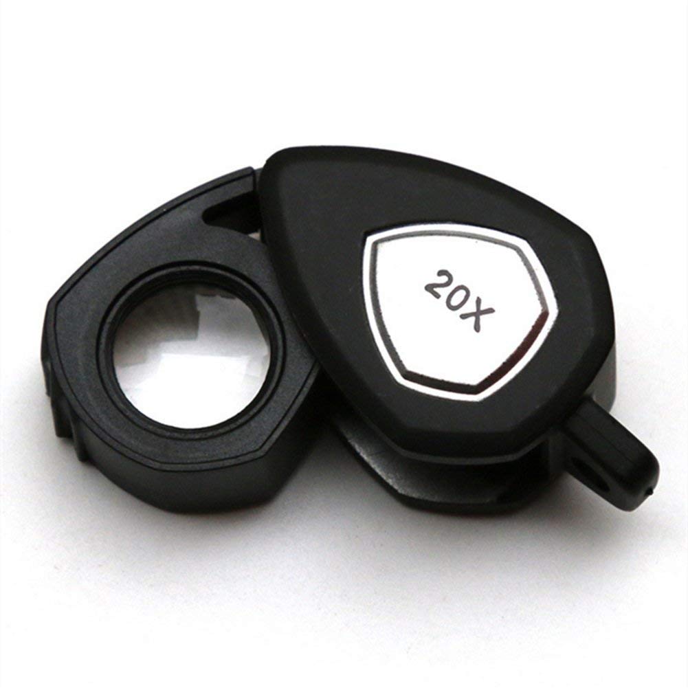 Lupas, Lupa pequeña Lupa portátil de Mano 20X Lente HD Lupa de joyería, para Leer Inspección Pasatiempos Monedas Libros Sellos The New