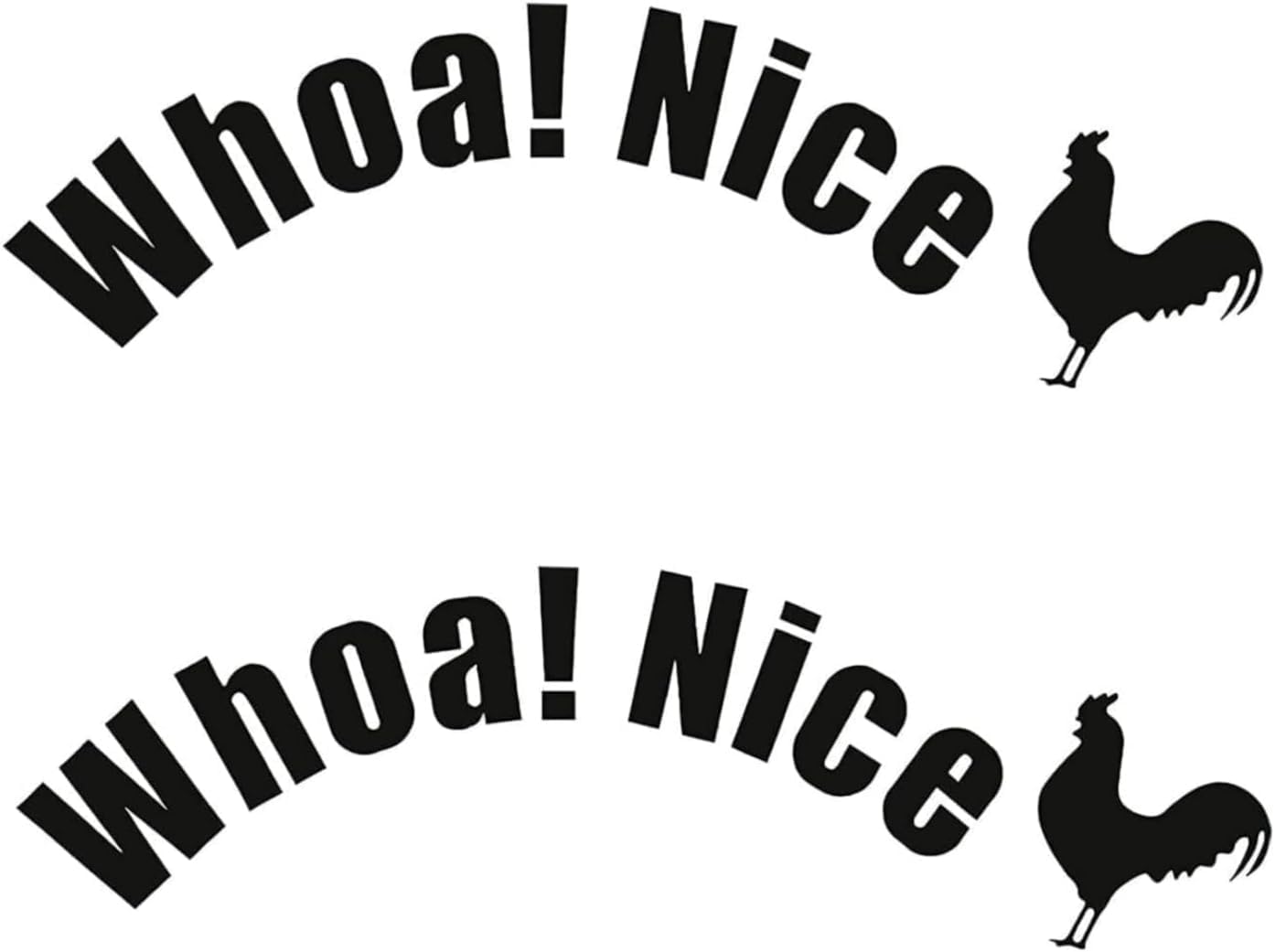 Wwyan White 2Pcs Funny Cock Toilet Stickers,Shimmeroo Whoa Nice Toilet Seat Stickers - Waterproof Removable Toilets Seat Quote Sticker Decals For Restroom Door,Toilets Decoration