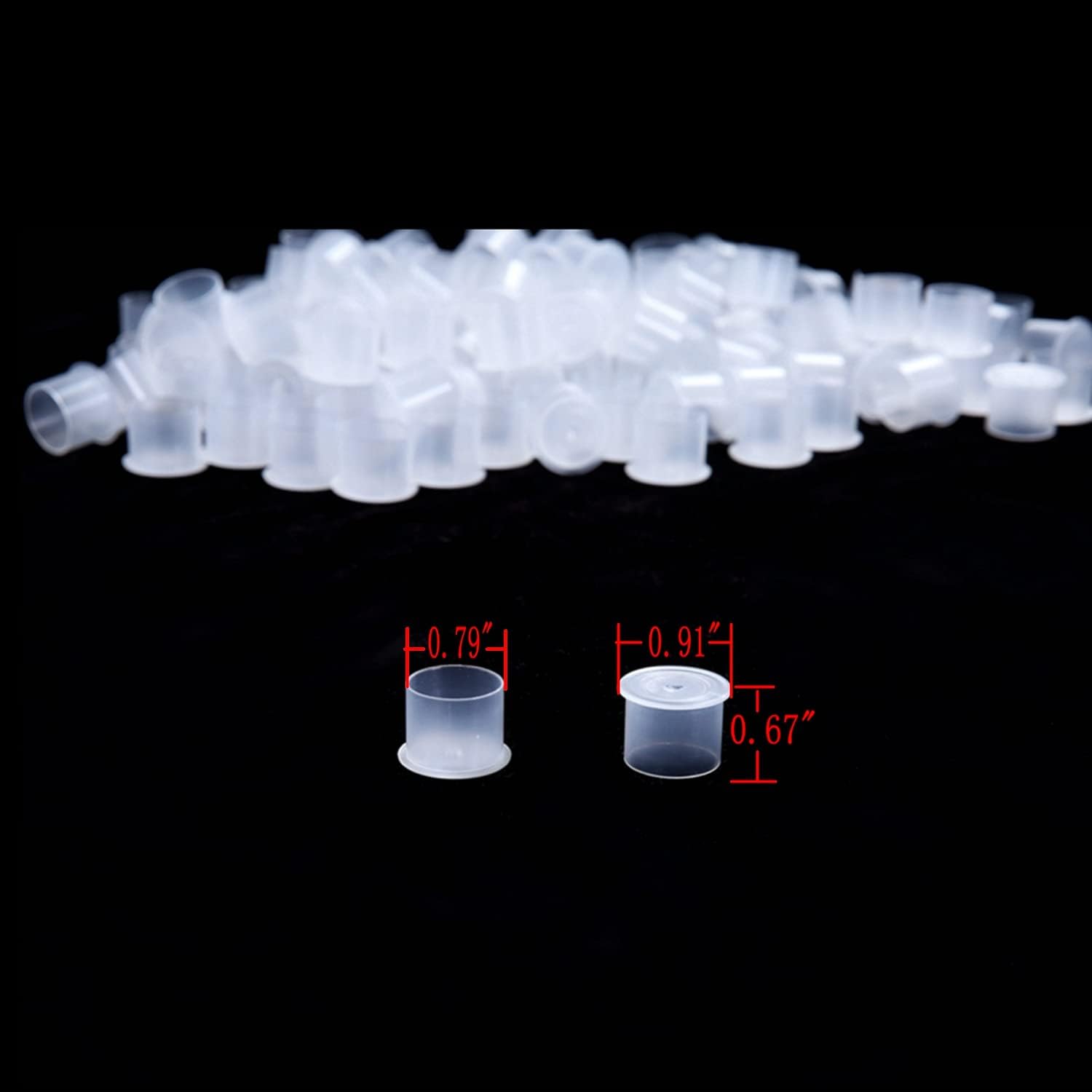 Tattoo Ink Caps Cups Extra Large,500pcs Tattoo Plastic Ink Cups Caps Wide Cup Base Tattoo Supplies,Pigment Ink Caps 20mm for Tattooing Ink Tattoo Kits (XL)