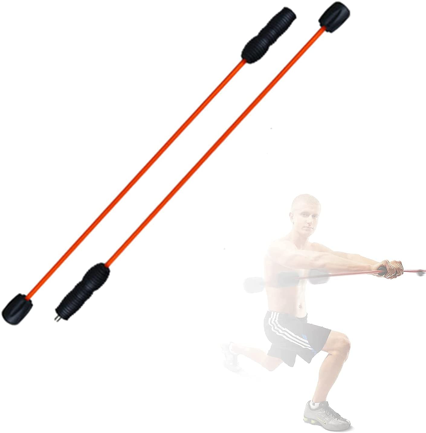 Swing Stick – Barre D'entraînement Oscillante Pour Vibrations Musculaires, En Fibre De Verre Avec Poignée Centrale, DVD D'exercices Inclus