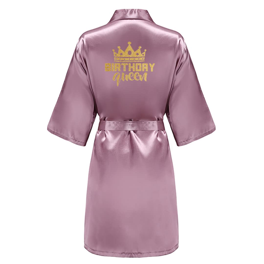 Suwequest Abito da festa di compleanno in raso pigiama vestaglia pigiama kimono accappatoio, Come mostra la foto19, XL