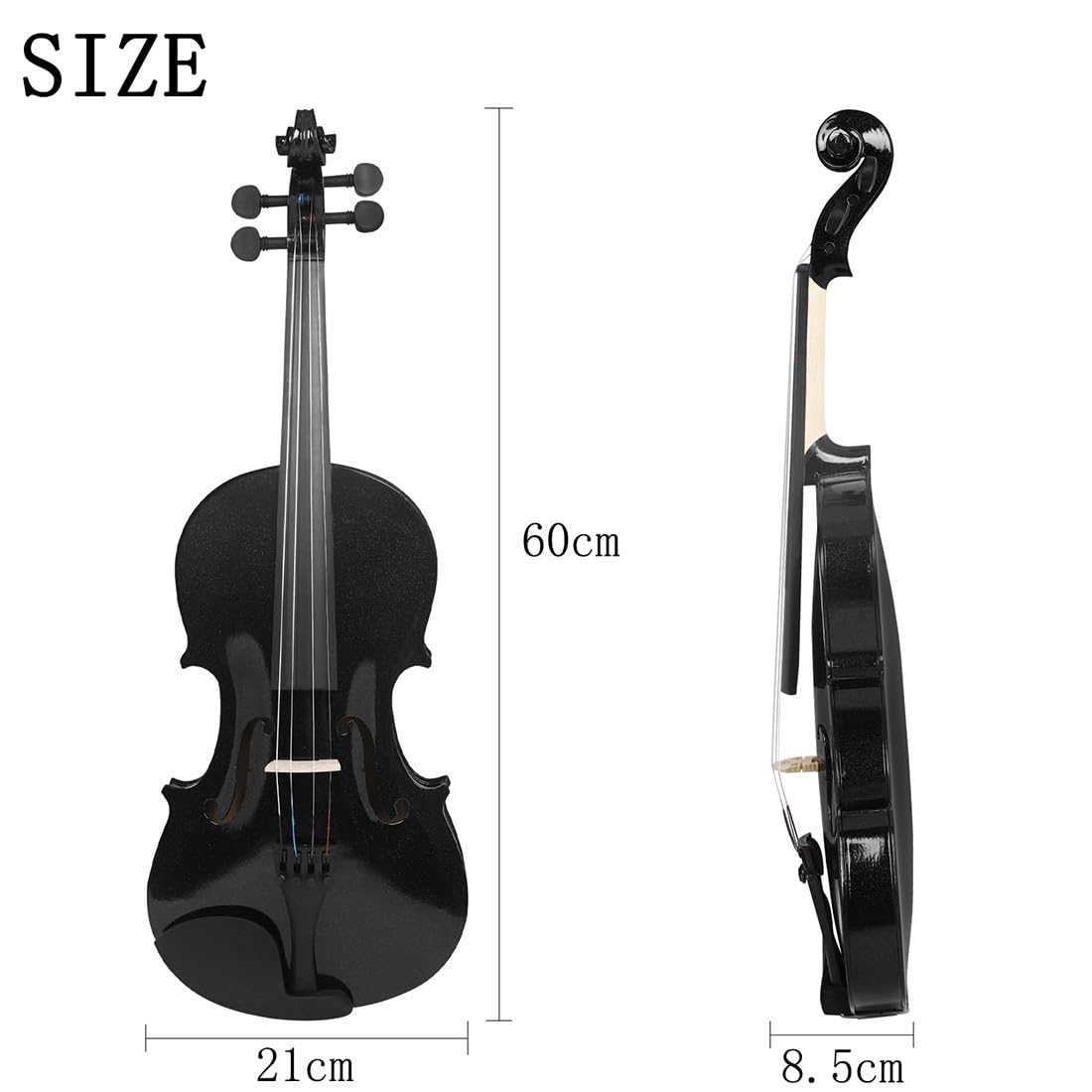 Violino Popolare In Legno Massello Principiante Adulto Che Suona Il 4/4 (Green)