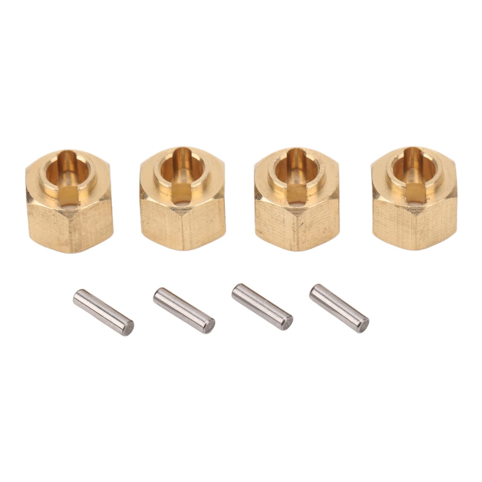 Lot De 4 Adaptateurs De Moyeu Hexagonaux En Laiton Pour Roues De 4 Mm - Compatibles Avec RC Crawler 1/18 TRX4M - Accessoires De Rechange Pour Améliorer La Stabilité