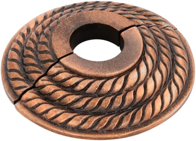 Renovators Supply Manufacturing Escutcheon Plate 3.13 in OD Escutcheon 1/2 in IPS Antique Copper Oil Rubbed Finish Aluminum Radiator Flange