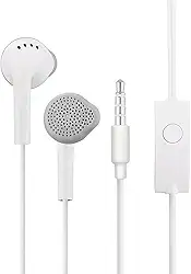 Fone de Ouvido para Celular Atende Ligação Xiaomi Samsung Motorola LG Branco/Preto