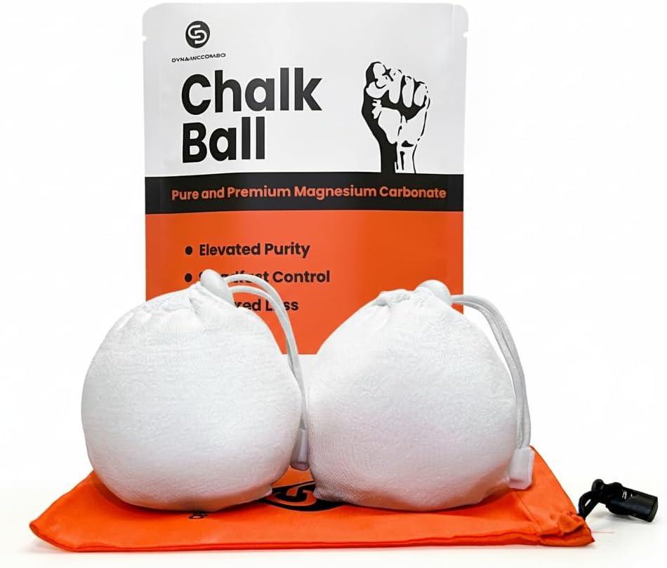 Climbing Chalk | Refillable Chalk Ball for Rock Climbing, Weight Lifting & Gymnastics | Storage Bag Included