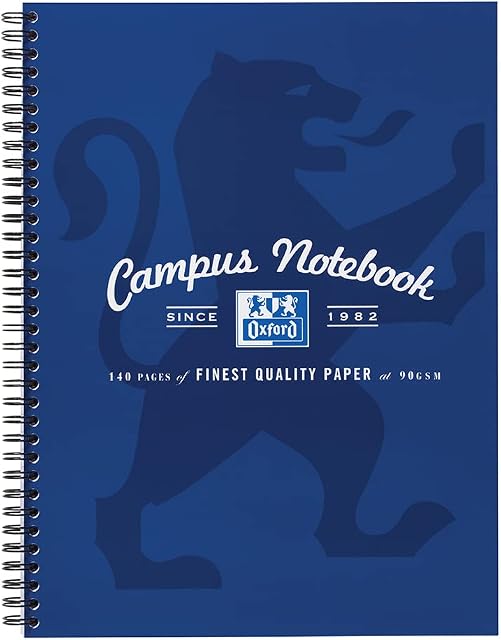 Oxford Campus, A4 Notebook, Wirebound, Assorted Colour, 140 Pages, Single Notepad