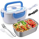 Electric Lunch Box for Car and Home, Work Office - 12V 24V 110V 55W Portable Food Warmer Heater...