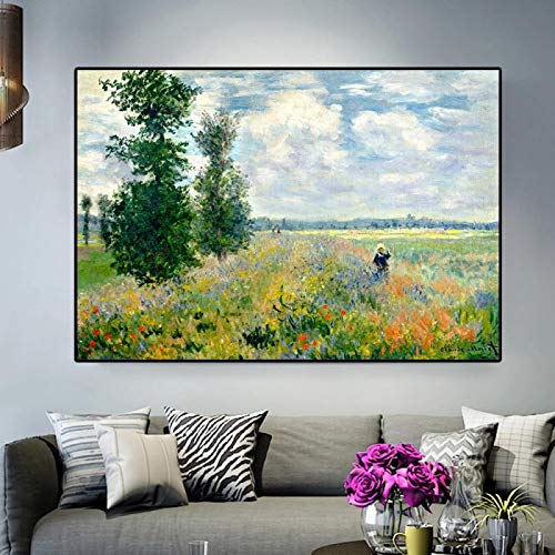 Toile paysage impressionniste Claude Monet déco élégante pour chambre