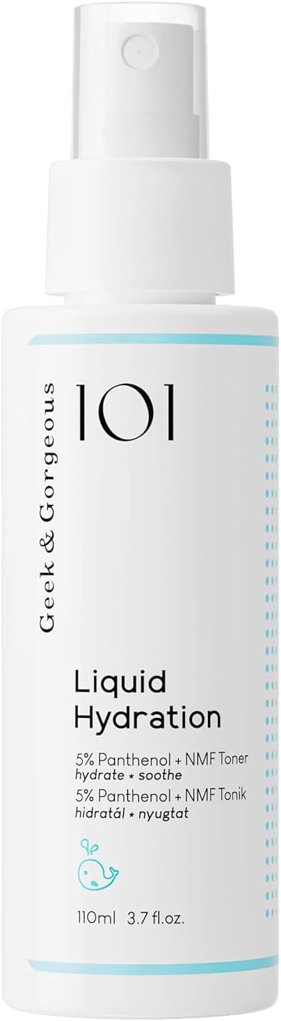 Liquid Hydration, facial toner spray with 5% panthenol + Natural Moisturising Factors, hydrates & soothes - all skin types, 110ml