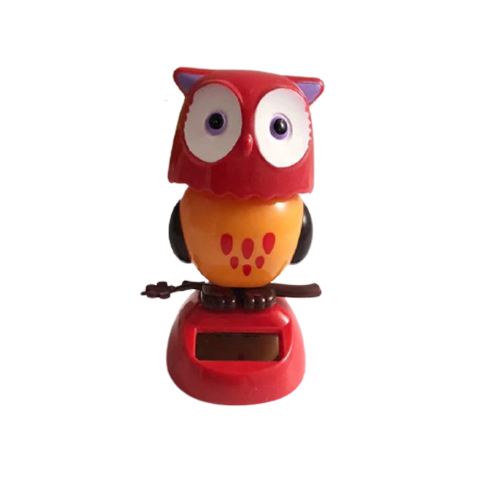 VALINK Solar Dancing Toy, Car Dashboard Decoration,Cartoon Animal Solar Car Decoration Ornaments,Used for Car Desk Decoration Red Owl