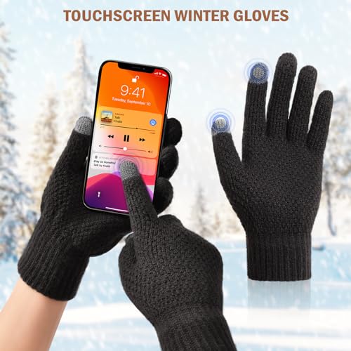 39% Off Winter Beanie, Scarf & Touchscreen Gloves Set - Image 5