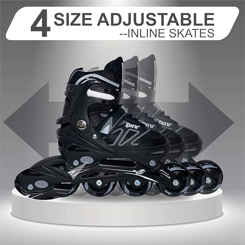 Image of GURU Inline Skates, Inline Skates Wheels for Kids & Adults Medium Size in-line Skates