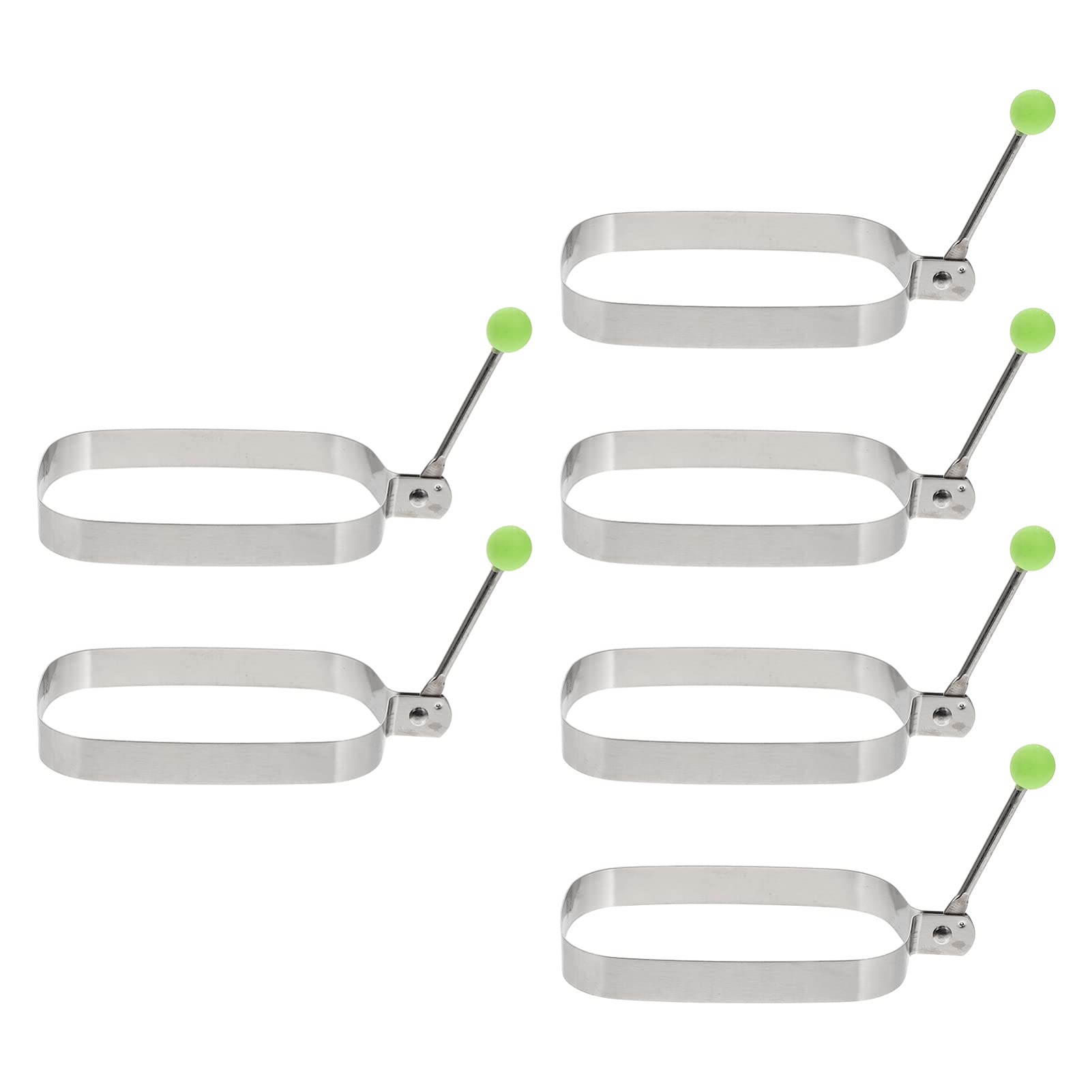 Hemoton Egg Shaper Square Tool 6pcs Stainless Steel s Egg Shaper Pancake Form Maker Non- Stick Cooking Rings with Handle for Muffins Sandwiches Omelette 13. 5cm () Breakfast Sandwiches