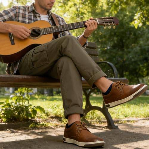 Jousen Men's Fashion Sneakers Classic Retro Casual Shoes for Men Breathable Business Dress Sneaker