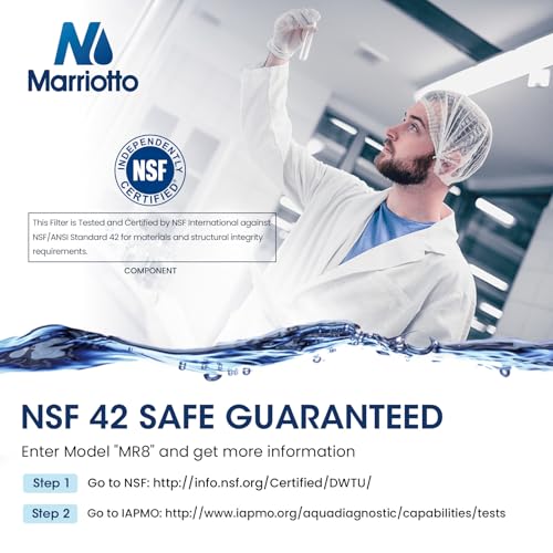 MARRIOTTO Smart Water Filters for Refrigerators NSF 42 Certified Cartridges Compatible with MWF, MWFA, MWFP, GWF, GWFA, 46-9991, HDX FMG-1, WFC1201, 1 Pack - Image 5