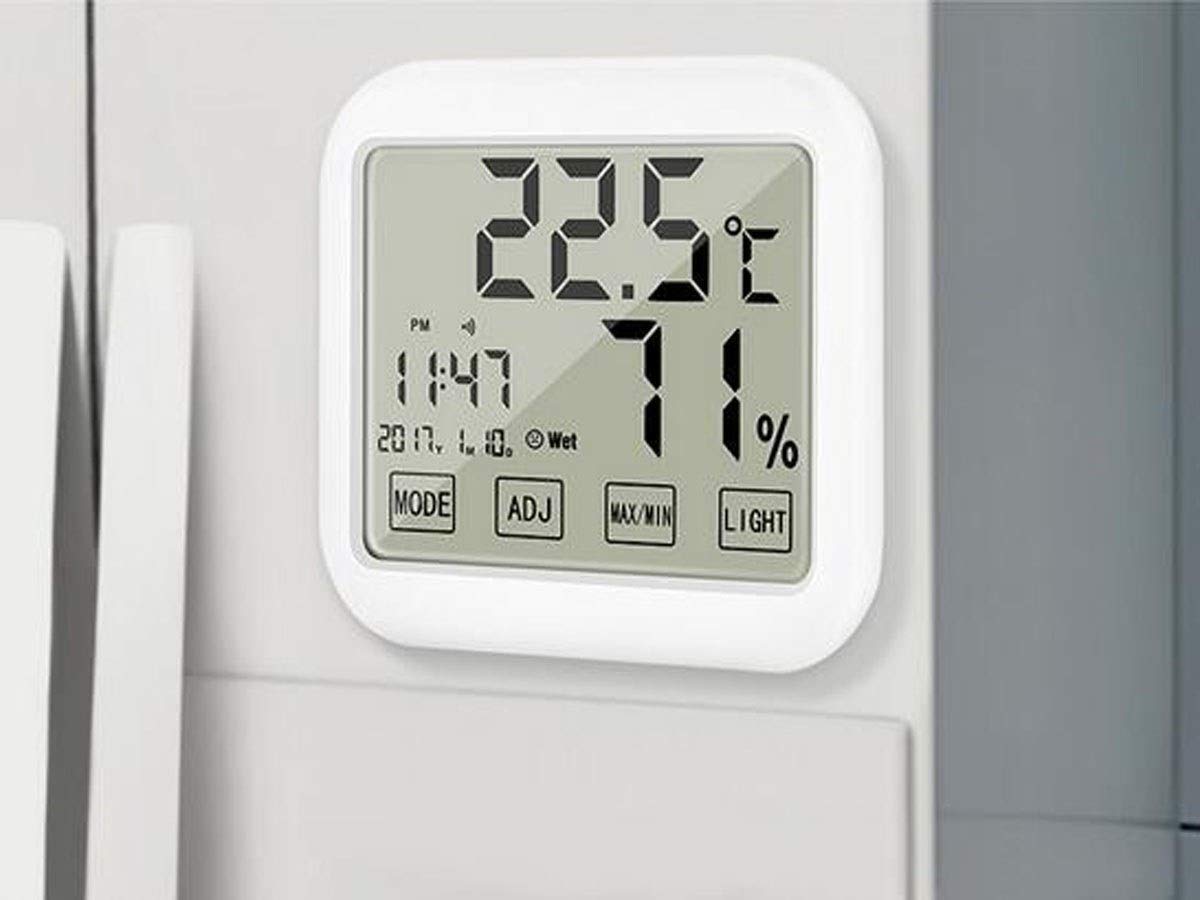 XINGYU Cyfrowy termometr, wewnętrzny, elektroniczny, wielofunkcyjny termometr i higrometr, wysoka precyzja do domu, biura, pokoju dziecięcego, higrometr, lampka nocna z ekranem dotykowym