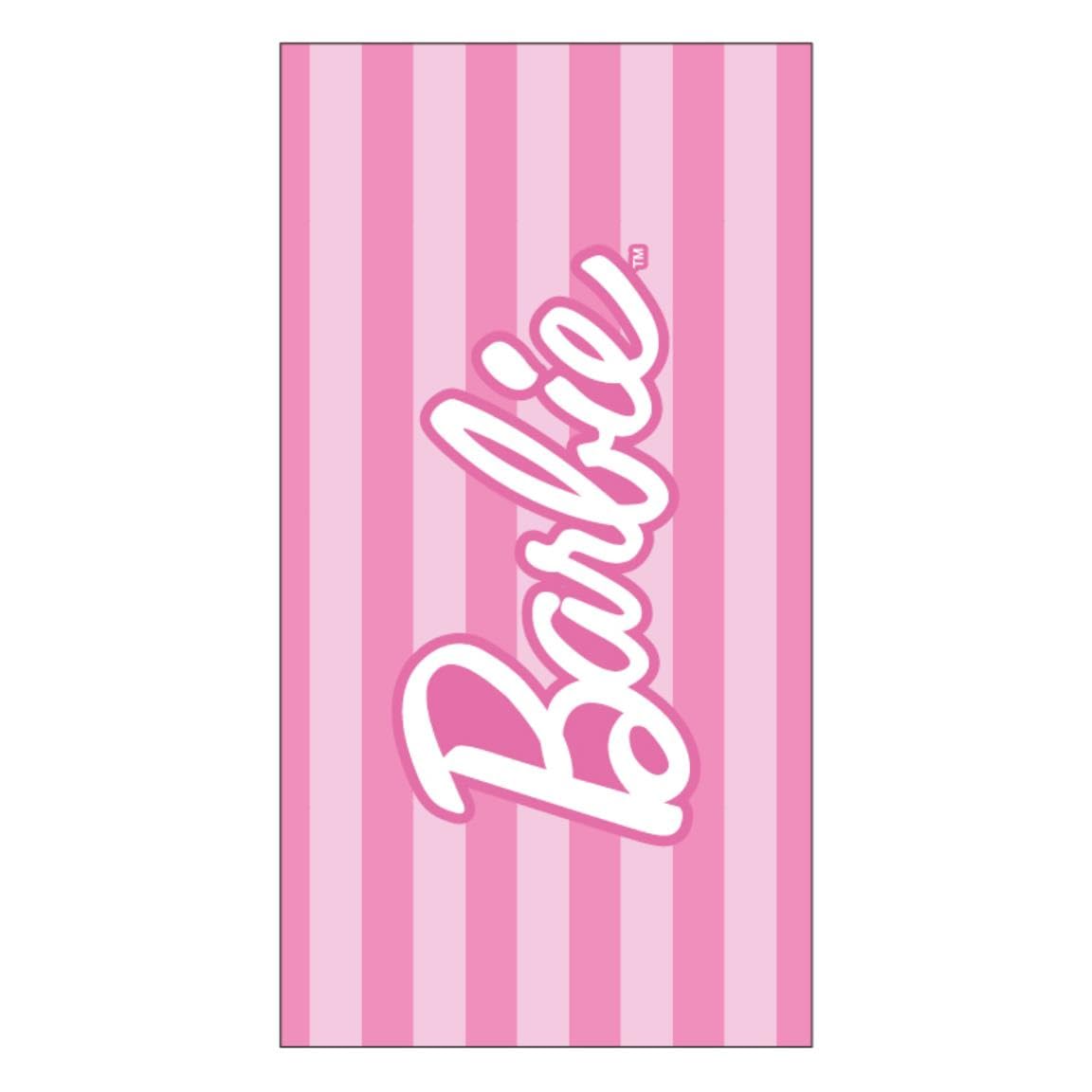 Disney Barbie - Toalla de playa, rayas rosas, licencia, para niños