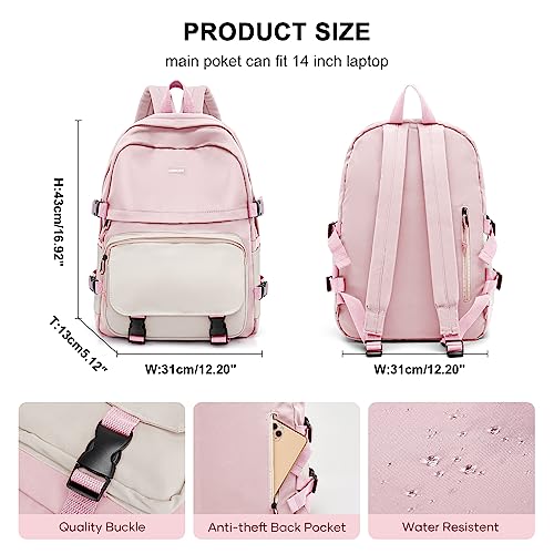 Image of weradar Simple casual computer backpack pink