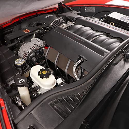 Image of Engine Bay Panel Cover for C6 Corvette 2005-2013, Stainless Steel Rear Engine Cover Guards Protector Splash Shield, Fuse Box Cover (Type F Engine Side Trim)