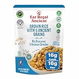 Eat Regal Ready-to-Eat Brown Rice + 5 Ancient Grains – 6 Pack (8.8 oz each) | Microwave in 90 Seconds | Nutrient‑Dense Blend with Millet, Flax, Lentils & Quinoa | Non-GMO, Gluten-Free, Halal, Kosher