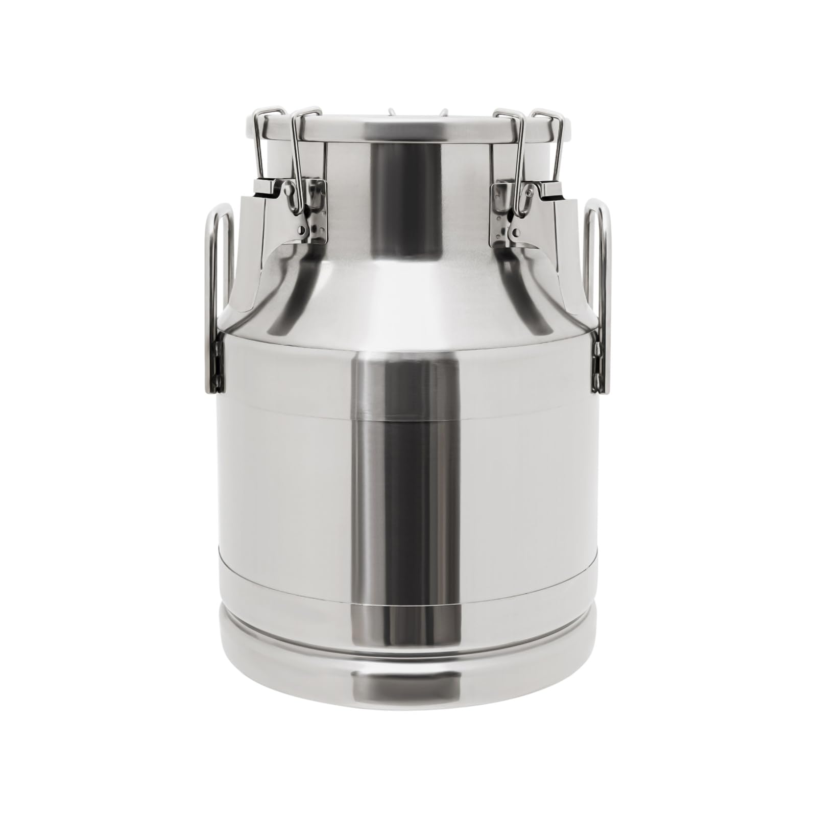 Jarra de leche de acero inoxidable 10L 201 con tapa y asa de transporte, cubo sellado con junta de silicona para transportar líquidos o para guardar