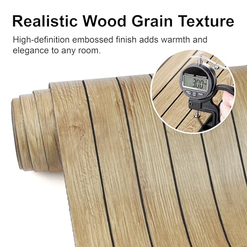 3d wood panel peel & stick wall paper deal - image 4