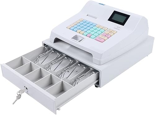 Miniatura 3 de Caja registradora electrónica para restaurantes minoristas de pequeñas empresas sistema de control de POS caja registradora con 48 llaves bandeja de