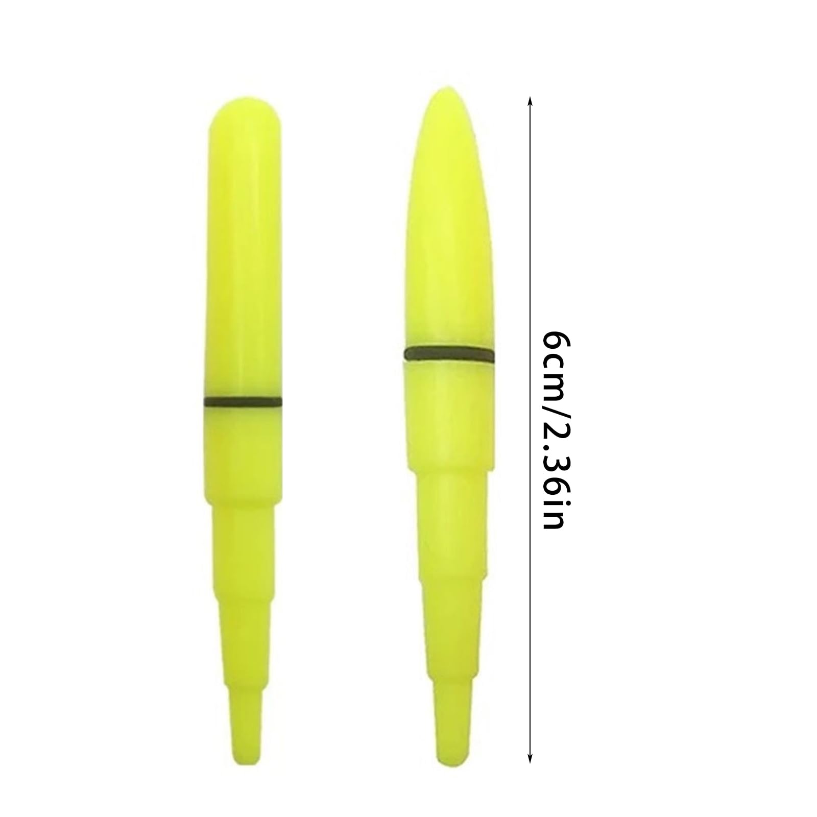 6 piezas de flotador de pesca electrónico luminoso flotador luminoso luz de pesca nocturna fácil de usar