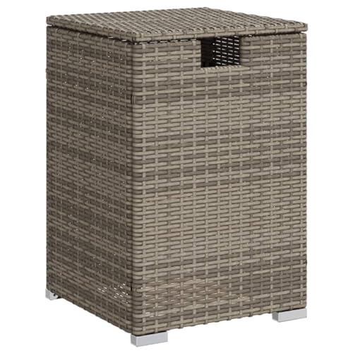 vidaXL Tavolo Copri Serbatoio Propano Grigio 40x40x60 cm in Polyrattan