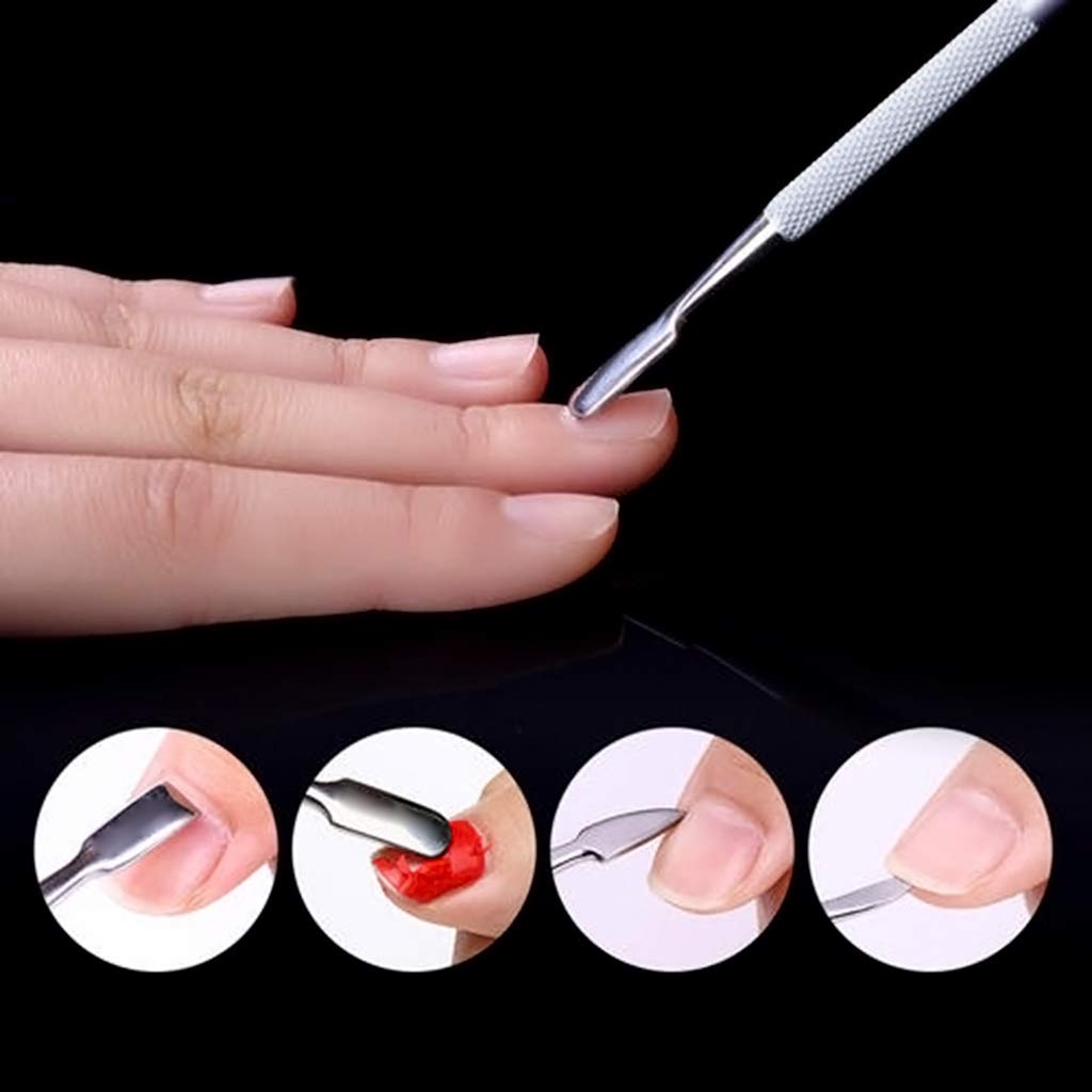 Cuticle Pusher Cutter Peeler Scraper Professional Stainless Steel Remover Pedicure Manicure Tools For Fingernails Toenails