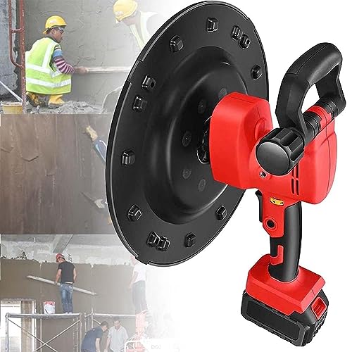 Máquina Suave de Pared sin conexión, 15 Pulgadas de tubería eléctrica con Motor sin Cepillo, Manga Ajustable de 6 velocidades para lápiz de hormigón y Acabado en sequeda, Incluye 1 batería