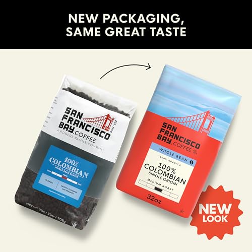 Image of San Francisco Bay Coffee - Medium Roast Whole Bean Coffee - 100% Colombian (2 lb bag)