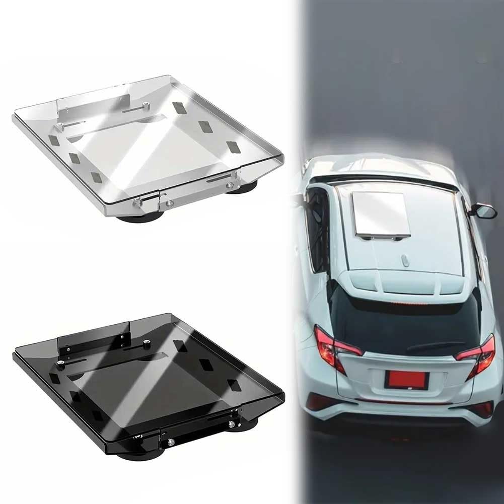 Soporte magnético de montaje de techo para acero al carbono con cubierta de policarbonato transparente, 4 imanes recubiertos de goma para caravana, furgoneta, barco, camión, pintura, fuerte