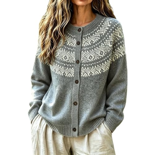 Women's Cardigan Sweaters Vintage Button Down Knit Sweater Fall Clothes - image 1