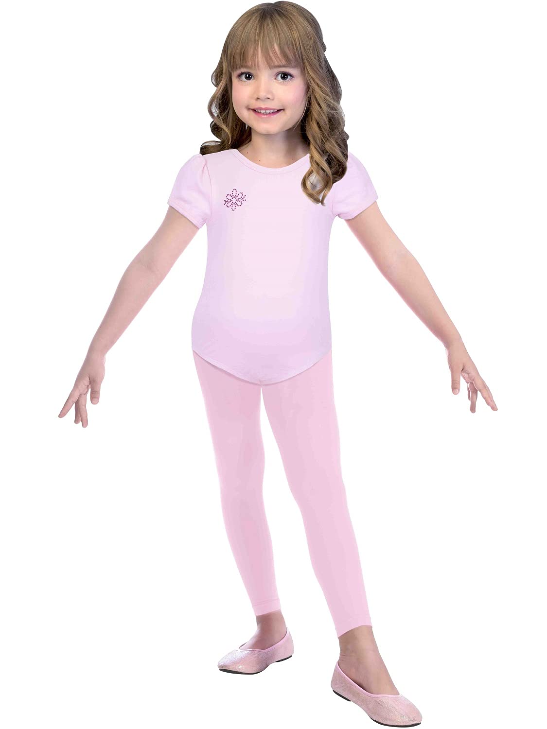 Amscan 9908186 - Girls Pink Ballet Leotard Bodysuit Kids Gymnastics and Dancewear Costume - Age: 3-4 Yrs