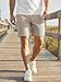 JMIERR Mens Sweat Shorts Summer Fashion Casual Elastic Waist Drawstring Sports Training Khaki Shorts with Pockets 7 Inch Inseam, L