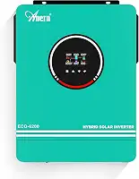 Inversor Solar Híbrido de 6200W 48V CC a 220-230V CA, Inversor de Onda Senoidal Pura com Controlador de Carga Solar MPPT de 120A, Adequado Para Bateria de Gel de Chumbo-ácido de Lítio de 48V