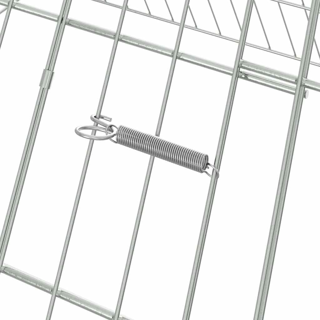 Jaula para conejos para exteriores, de acero galvanizado, para jardín, resistente a la intemperie y al aire libre, para conejos, plata, 110 x 100 x 85 cm