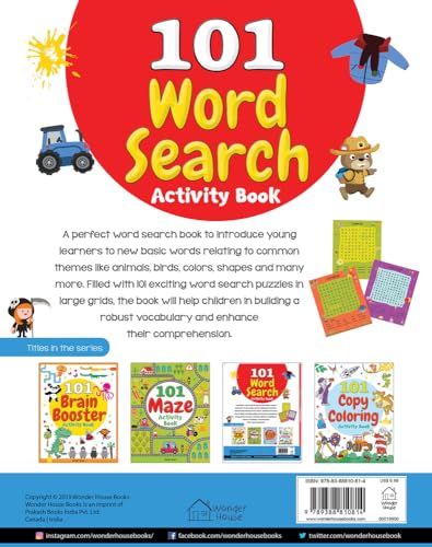 101 Word Search Activity Book: Large Grid Word Search Puzzles for Kids With Attractive Illustrations - Image 2