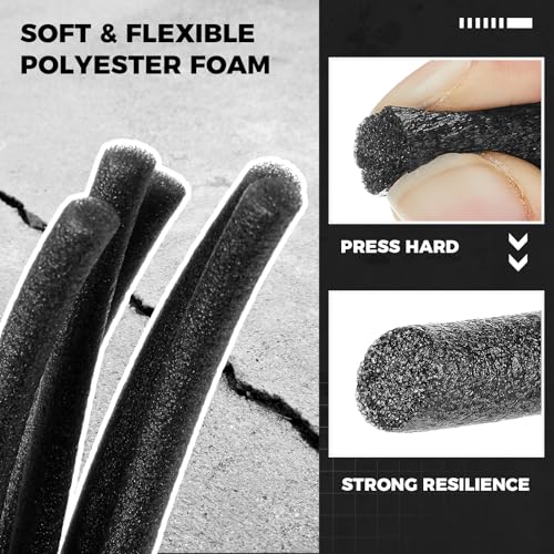 Image of MotiMind Foam Backer Rod for Gap, 1 /2 Inch X 100 ft, Black, 1 Roll